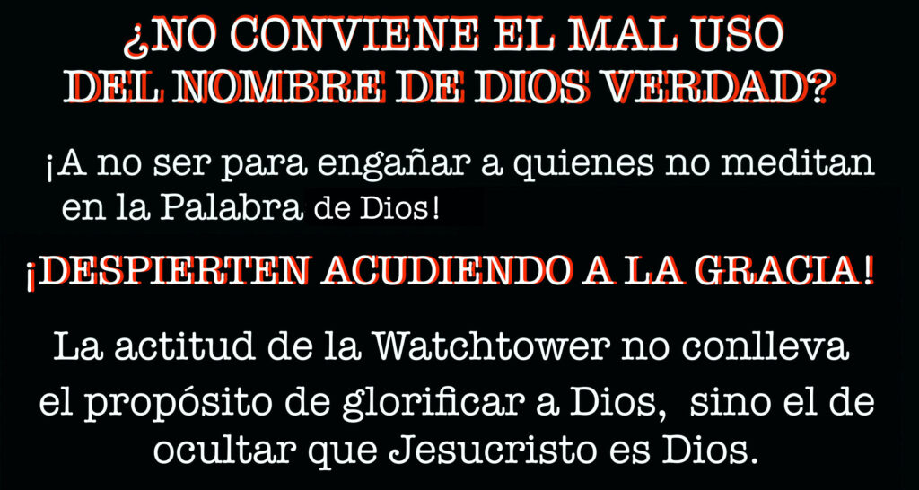 Usan mal el nombre de Dios